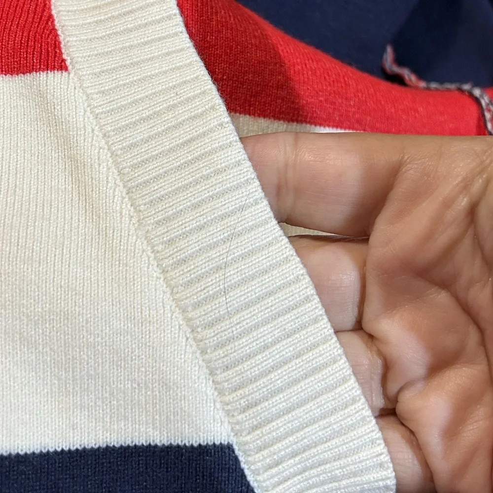 Free People League of Her Own Striped Cardigan in Red and Navy Small NWOT